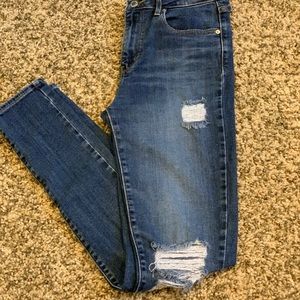 Distressed Levi jeans